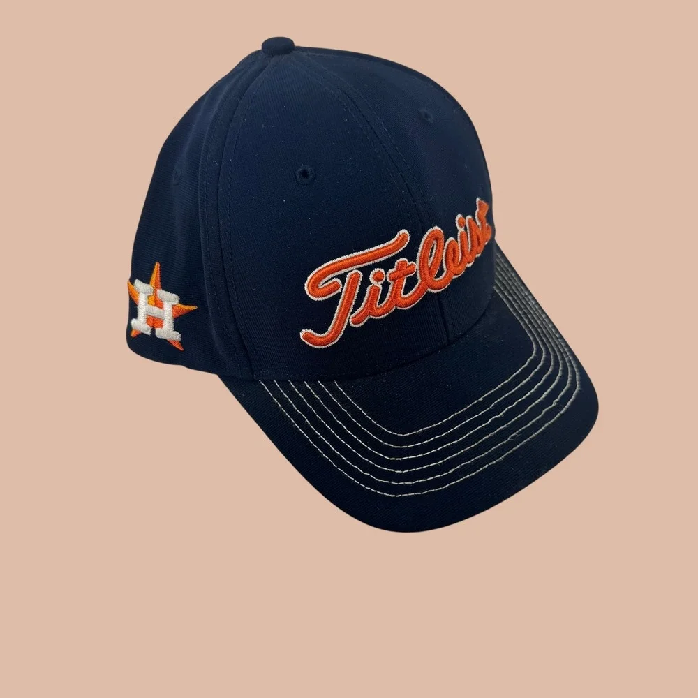 Titleist Houston Astros‎ MLB Golf Hat Navy Blue 47 Brand Stretch Fit M-L TH5FMLB